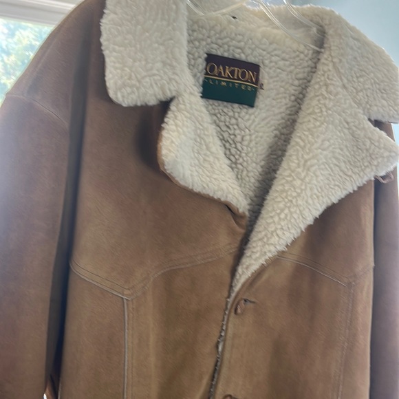 Vintage 70's Suede Sherpa lined Ranchers/Yellowstone Coat/Jacket -Oakton - Picture 15 of 17